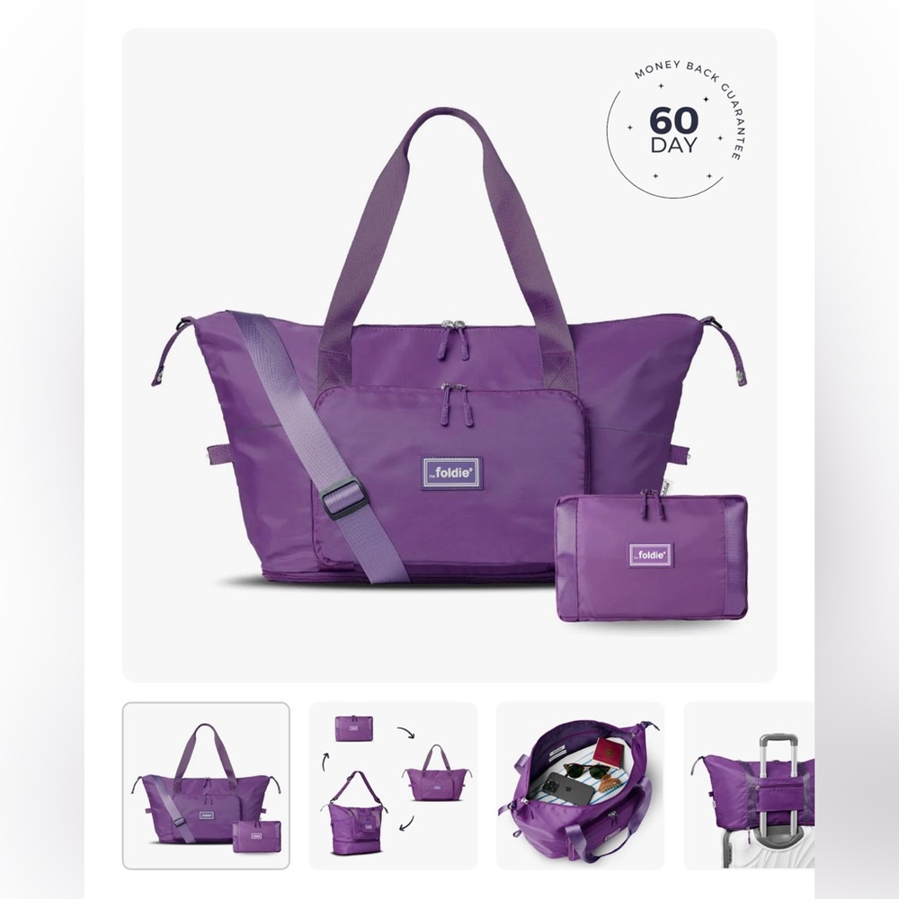 New, in packaging purple Foldie bag